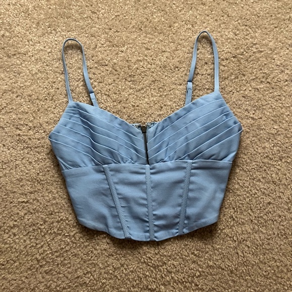 Princess Polly Jorja Top Blue - Picture 3 of 8